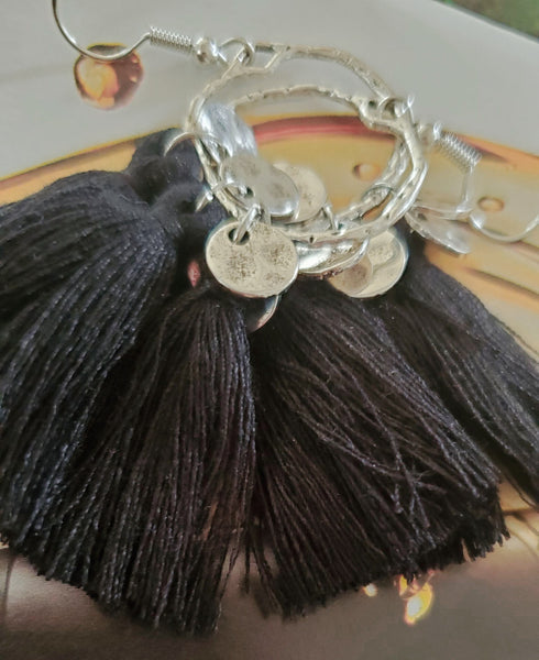 Ta Da Tassel Earrings-Choose color