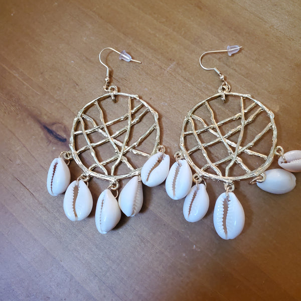 Gold Shell Earrings