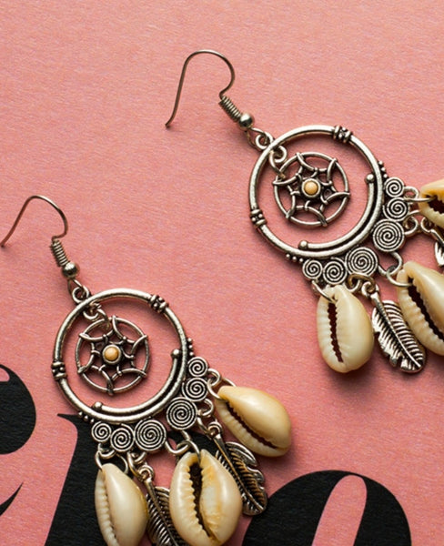 Silver Shell Earrings