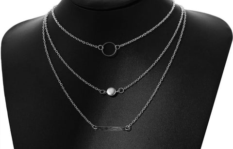 Tres Silver Necklace