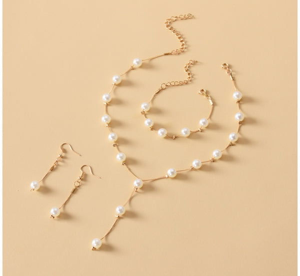 3-Piece Pearl Necklace Set